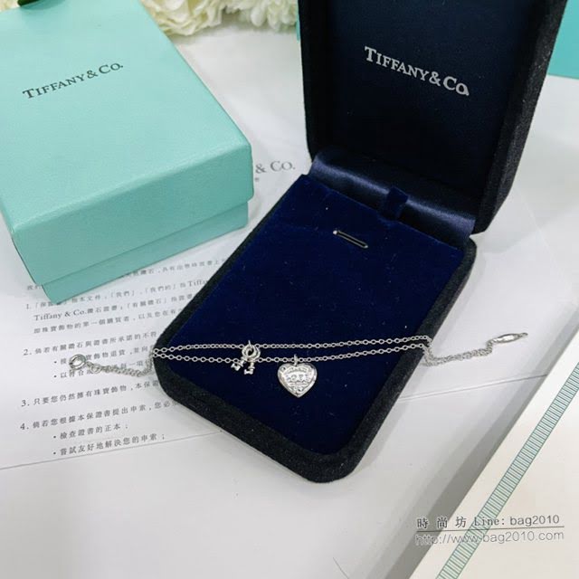 Tiffany純銀飾品 蒂芙尼女士專櫃爆款雙面雙層愛心手鏈  zgt1728
